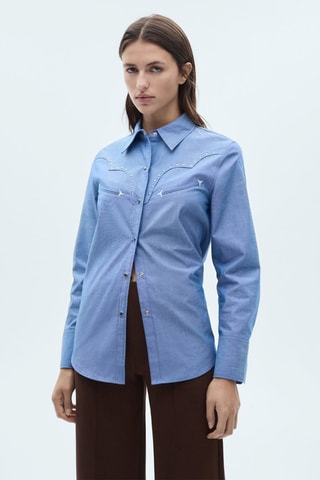 Pantalon wideleg similicuir - Marron