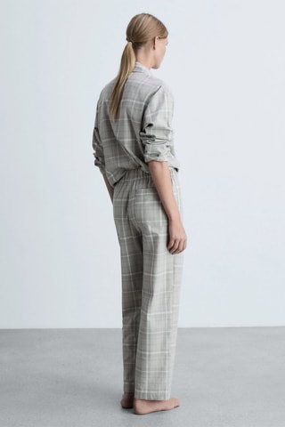 Pantalon pyjama flanelle carreaux - Gris
