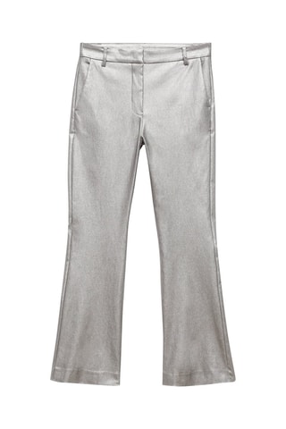 Pantalon flare métallisé - Argenté