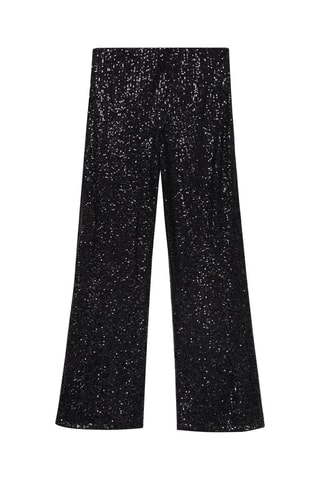 Pantalon palazzo sequins - Noir