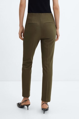 Pantalon skinny taille normale Vert