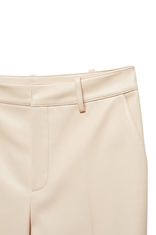 Pantalon wideleg similicuir - Écru