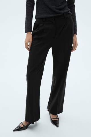 Pantalon droit pinces - Noir