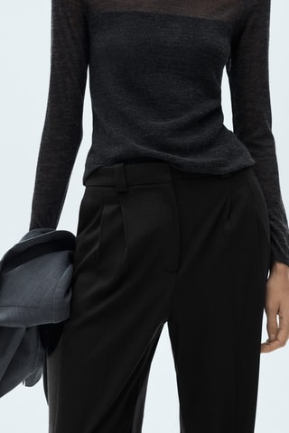 Pantalon droit pinces - Noir