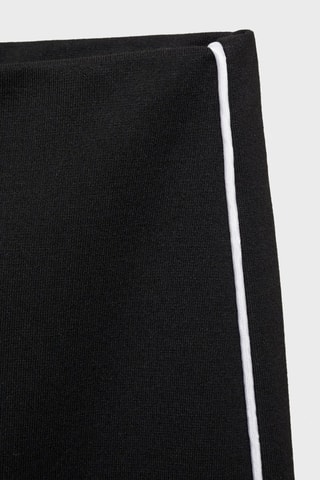 Pantalon maille rayure contrastante - Noir