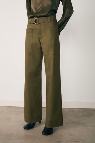 Pantalon cargo ceinture - Kaki