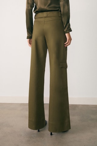 Pantalon cargo ceinture - Kaki