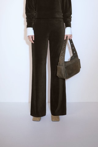 Pantalon droit velours côtelé - Kaki