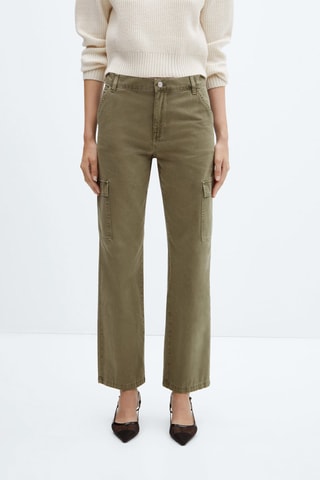 Jean cargo poches - Kaki