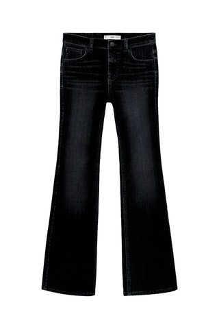 Jeans flare taille basse - Bleu marine