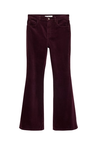 Jean flare velours côtelé - Bordeaux