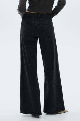 Jean imitation serpent - Noir