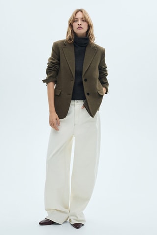 Jean Balloon taille haute - Écru