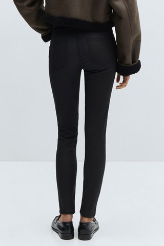 Jean skinny push-up enduit - Noir