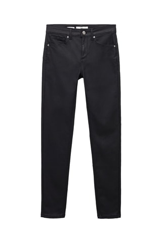 Jean skinny push-up enduit - Noir