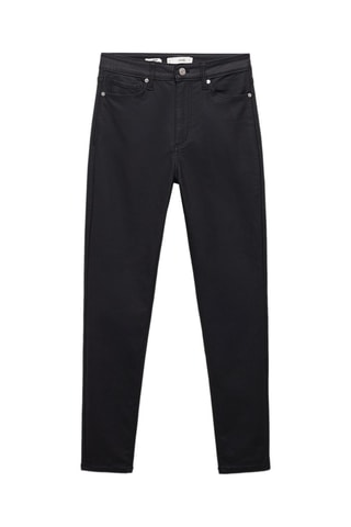 Jean skinny taille haute enduit - Noir