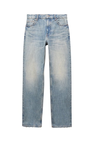 Jeans recht model lage taille- Lichtblauw