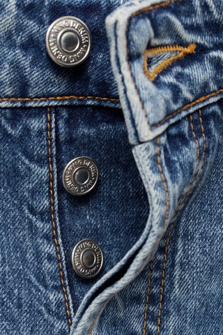 Jean droit taille normale ouvertures - Bleu marine