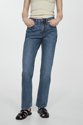 Jean droit taille normale - Bleu marine