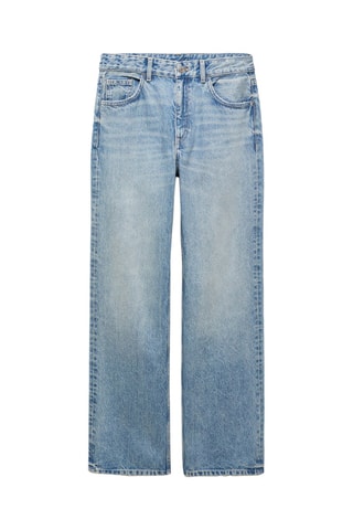 Jean droit taille normale - Bleu claro vintage