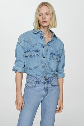 Jean droit taille normale - Bleu moyen