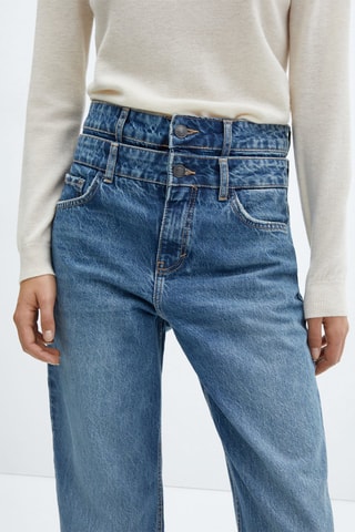 Jean droit double taille - Bleu