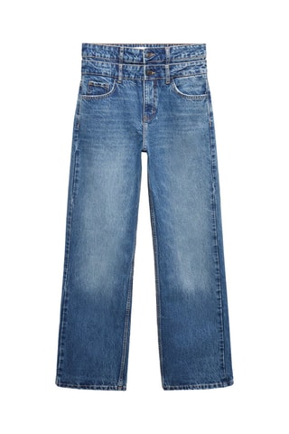 Jean droit double taille - Bleu