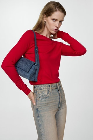 Jean mom taille haute - Bleu