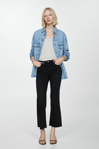 Jean Sienna flare crop - Denim Noir