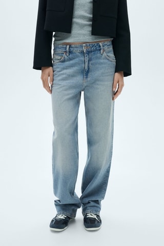 Jean droit taille basse - Bleu clair