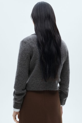 Veste maille double boutonnage - Gris