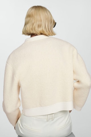 Veste maille boutons - Ecru