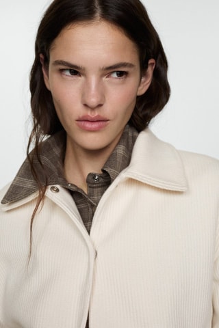 Veste maille poches - Blanc cassé