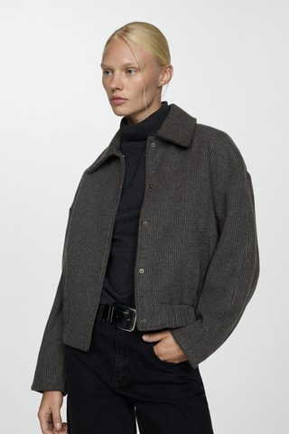 Veste maille poches - Gris