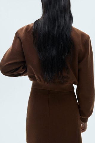 Veste bomber laine - Marron