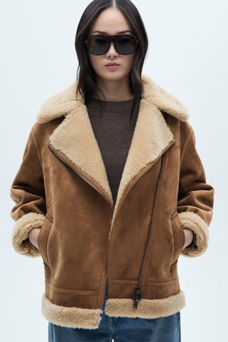 Veste double face similicuir - Marron