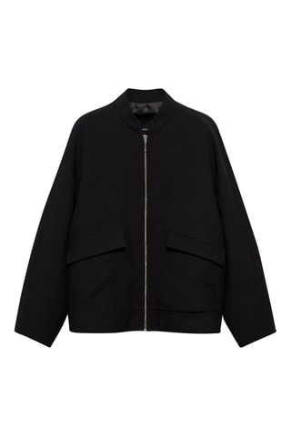 Veste bomber oversize - Noir