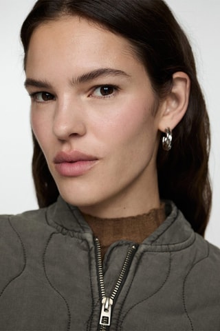 Veste matelassée froncée - Gris