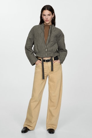 Veste matelassée froncée - Gris