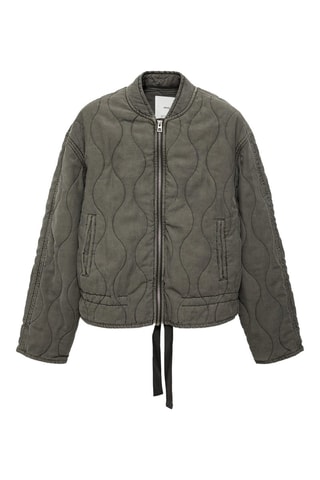 Veste matelassée froncée - Gris