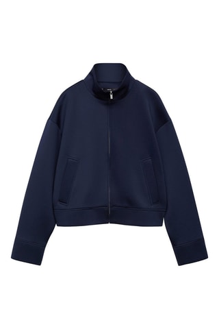 Veste bomber crop - Bleu marine