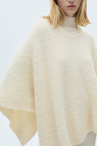 Cape maille col rond - Écru