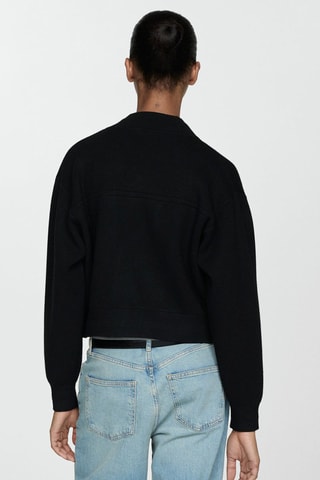 Veste maille poches - Noir