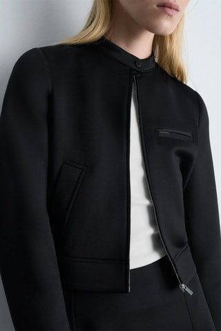 Veste crop poches - Noir