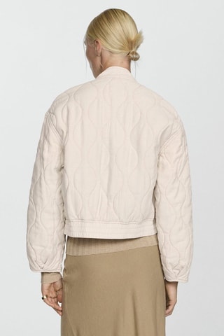 Veste bomber matelassée - Écru