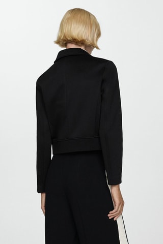 Veste coupe droite avec boutons - Noir