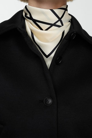 Veste coupe droite avec boutons - Noir