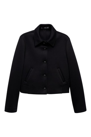 Veste coupe droite avec boutons - Noir