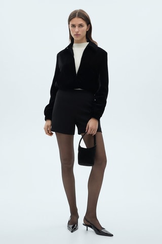 Veste bomber velours - Noir