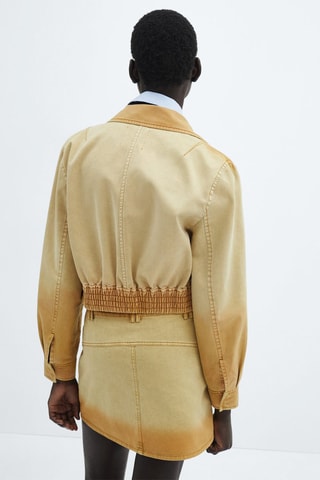 Veste bomber effet usé - Beige